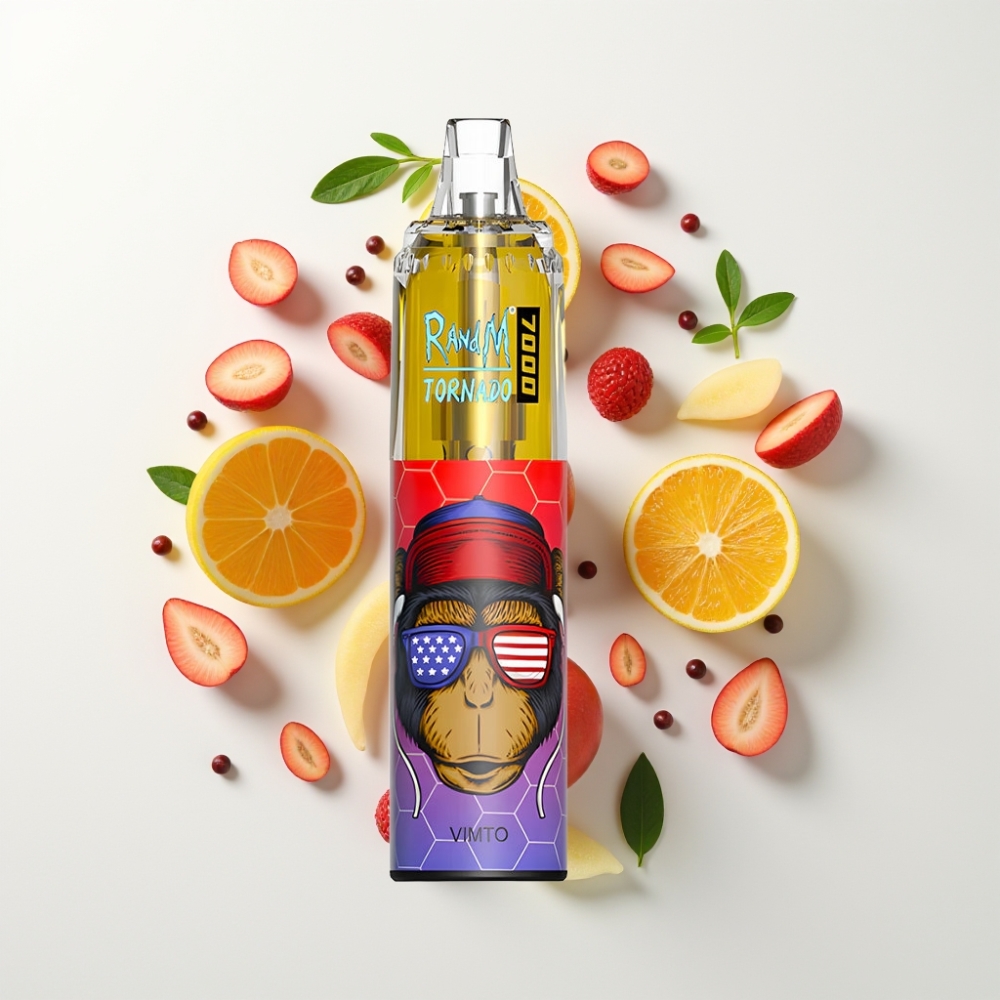 RandM Fumot Tornado 7000 eldobható e-cigaretta – 14 ML e-liquid, 850 MAH, Mesh Coil, Type-C, RGB