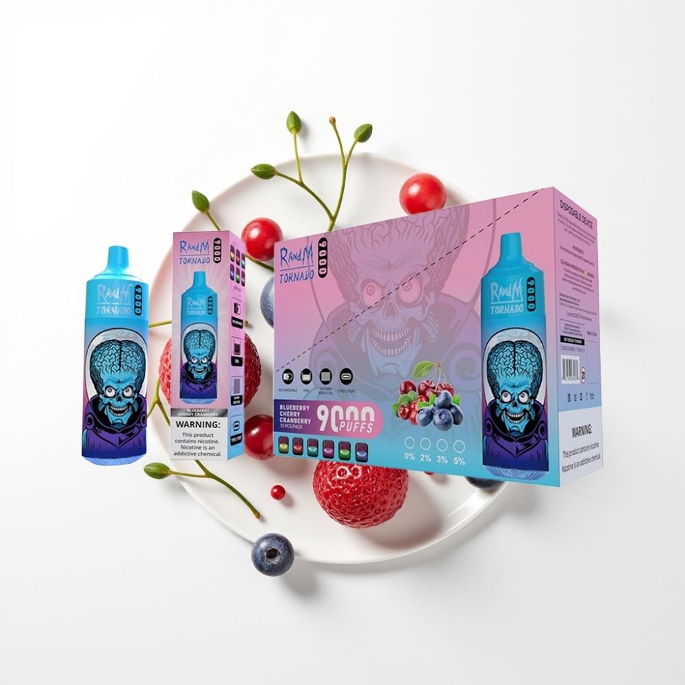 RandM Tornado 9000 Puff Áfonya-Cseresznye-Vágbogyó Disposable Vape