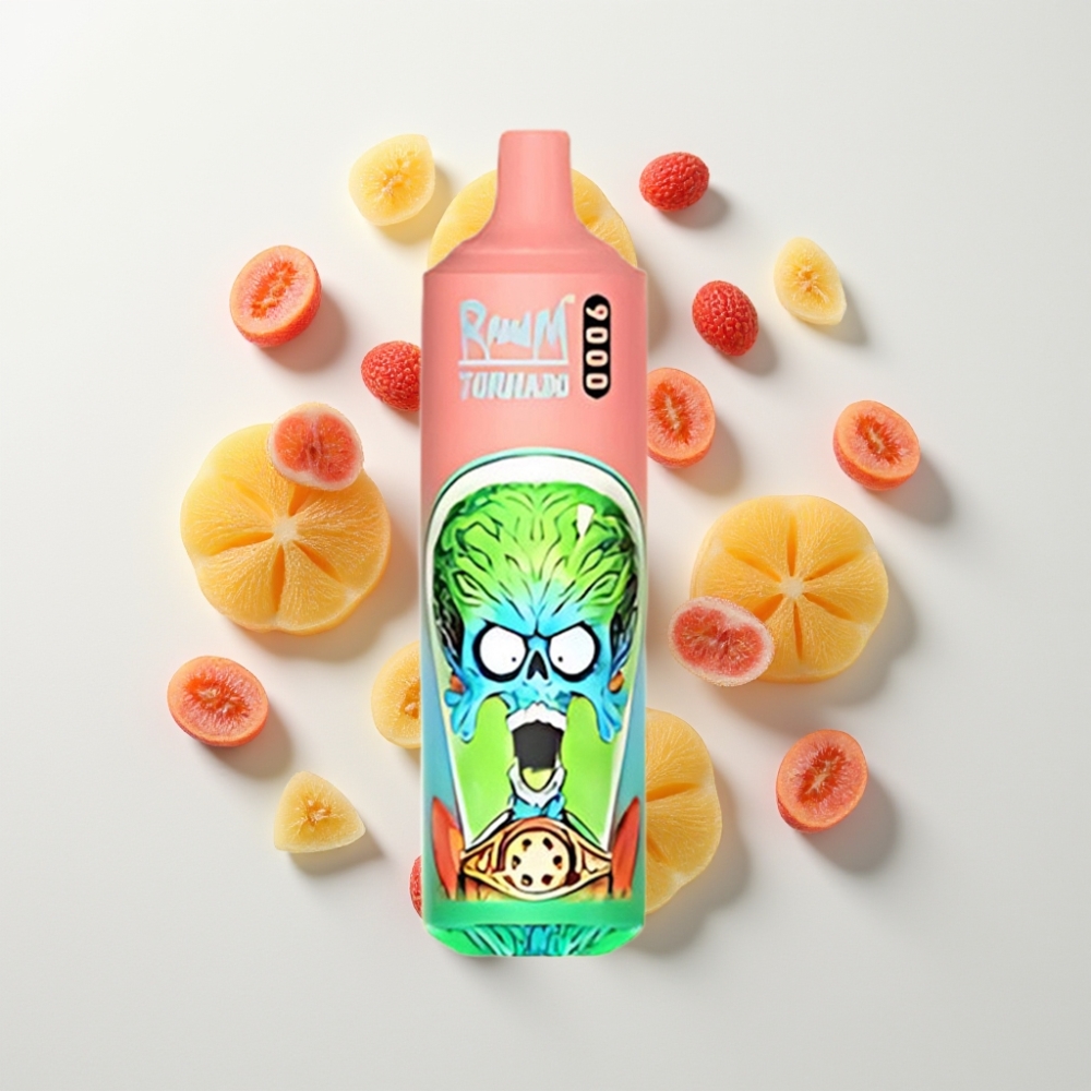 RandM Tornado 9000 Puffs 850 mAh 18 mL Mesh Gumimaci Aromájú
