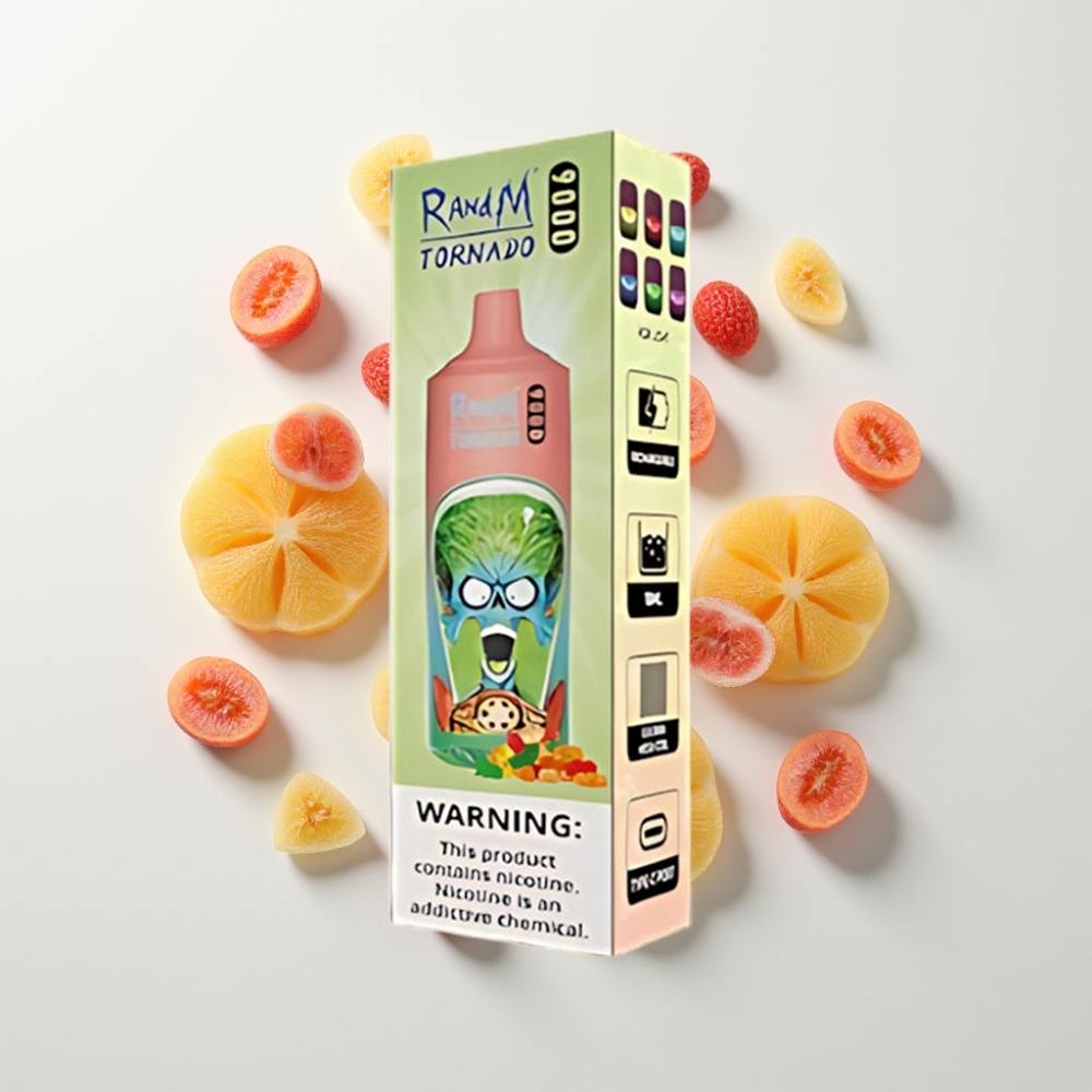 RandM Tornado 9000 Puffs 850 mAh 18 mL Mesh Gumimaci Aromájú