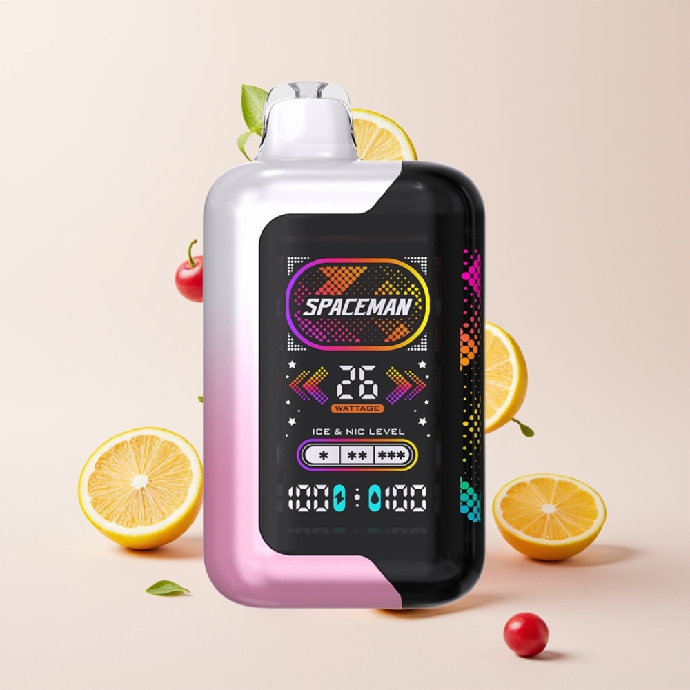 Spaceman SP40000 Zero Nikotin Eldobható Vape – 20ml, 1000mAh, 40000 Szájrántás, Színes Kijelző, 4 Teljesítménymód
