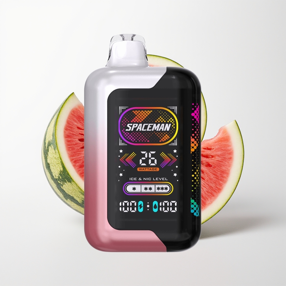 Spaceman SP40000 Zero Nikotin Eldobható Vape Görögdinnye Jég – 20ml, 1000mAh, 40000 Füst, 4 Teljesítmény mód, 4 Jégintenzitás