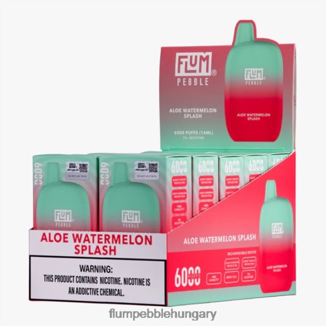 FLUM PEBBLES 6000 fújás 10 csomag aloe görögdinnye fröccs - Flum Pebble Vape Flavors F84TLF5