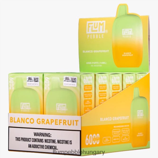 FLUM PEBBLES 6000 fújás 10 csomag blanco grapefruit - Flum Pebble Hungary F84TLF11