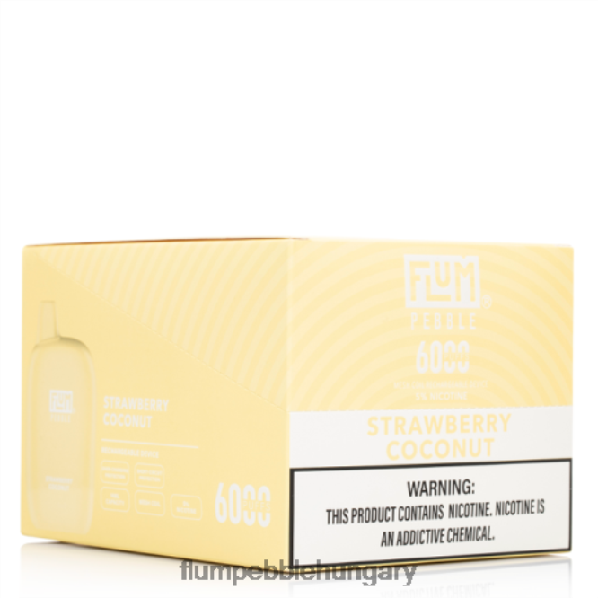 FLUM PEBBLES 6000 fújás 10 csomag eper kókusz - Flum Pebble Flavors F84TLF73