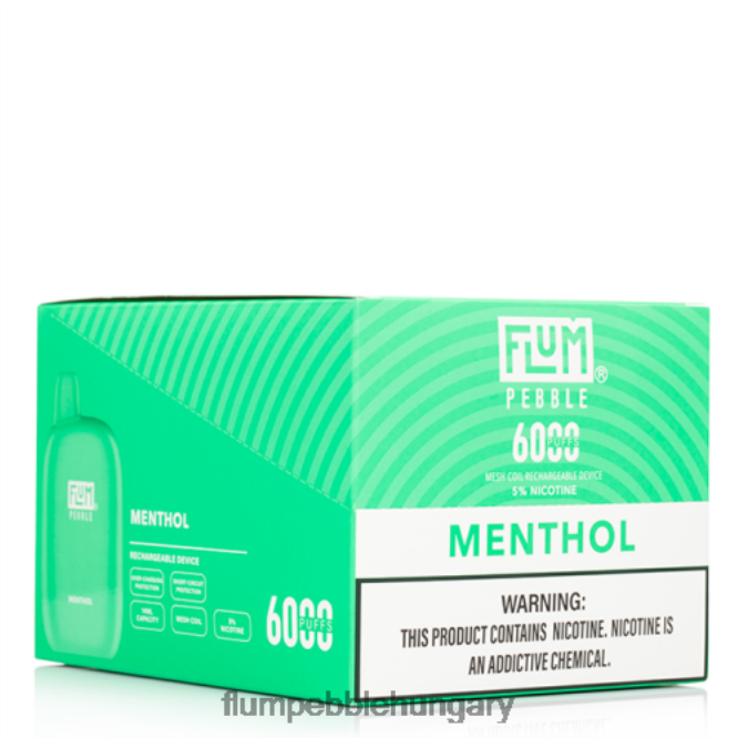 FLUM PEBBLES 6000 fújás 10 csomag mentol - Flum Pebble Vape Ingredients F84TLF58