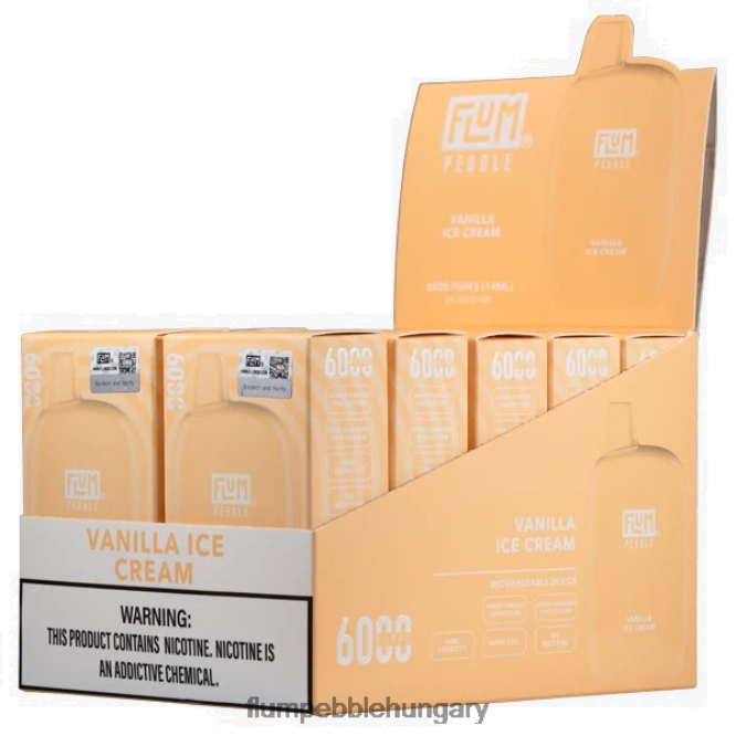 FLUM PEBBLES 6000 fújás 10 csomag vanília jégkrém - Flum Pebble Vape Flavors F84TLF85