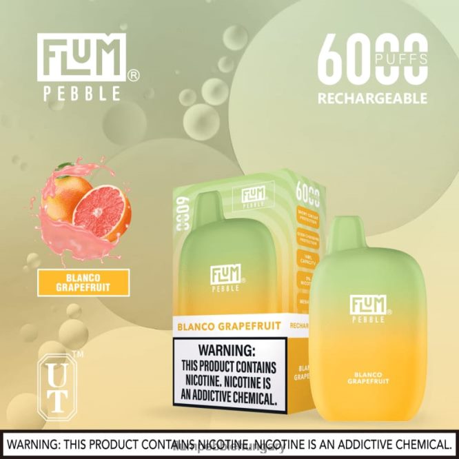 FLUM PEBBLES 6000 fújás blanco grapefruit - Flum Pebble Budapest F84TLF10