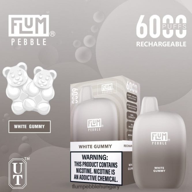 FLUM PEBBLES 6000 fújás fehér gumiszerű - Flum Pebble Vape Price F84TLF87