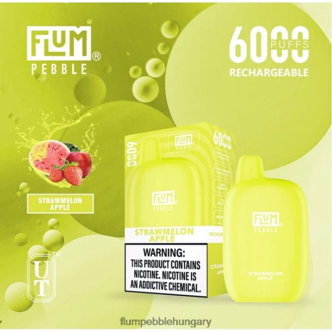 FLUM PEBBLES 6000 fújás szalmadinnye alma - Flum Pebble Vape Ingredients F84TLF78